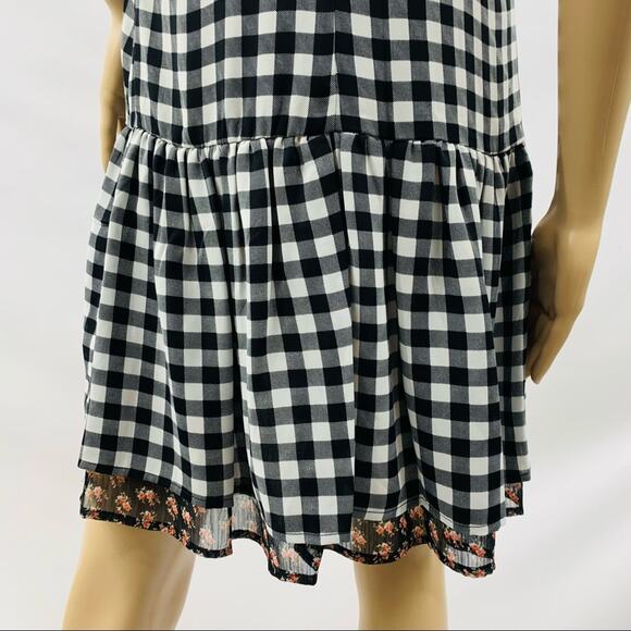 Princess Vera Wang Black White Floral Plaid Dress - Picture 10 of 12
